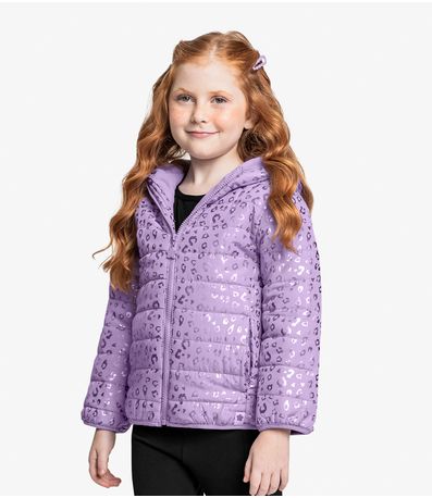 Jaqueta Puffer Infantil Trick Nick Roxo