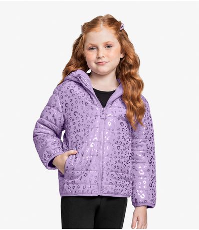 Jaqueta Puffer Infantil Trick Nick Roxo