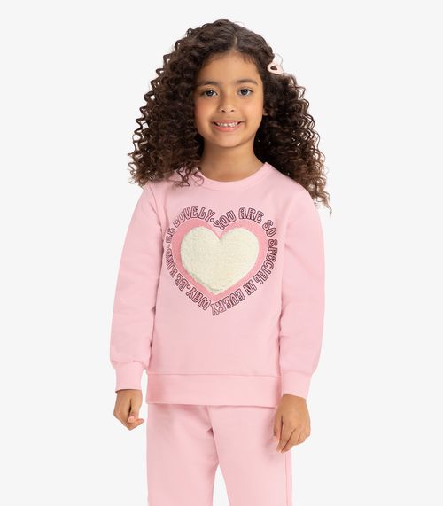 Conjunto Menina Blusão Com Calça Rovi Kids Rosa