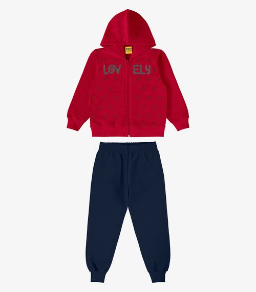 Conjunto Infantil Jaqueta Com Calça Rovi Kids Vermelho
