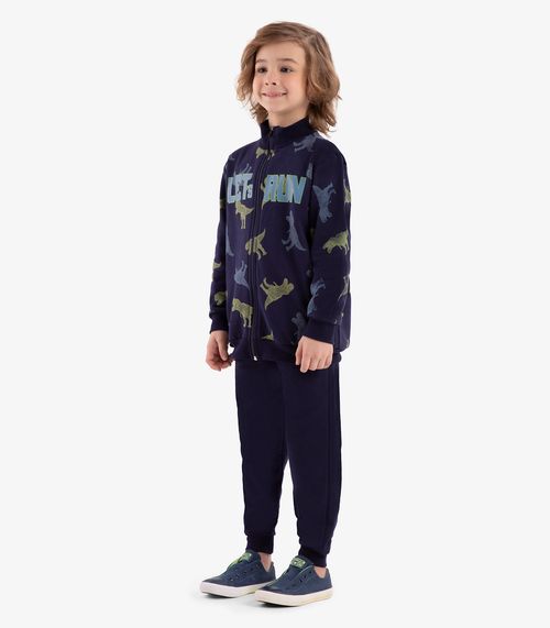 Conjunto Infantil Jaqueta Com Calça Rovi Kids Azul