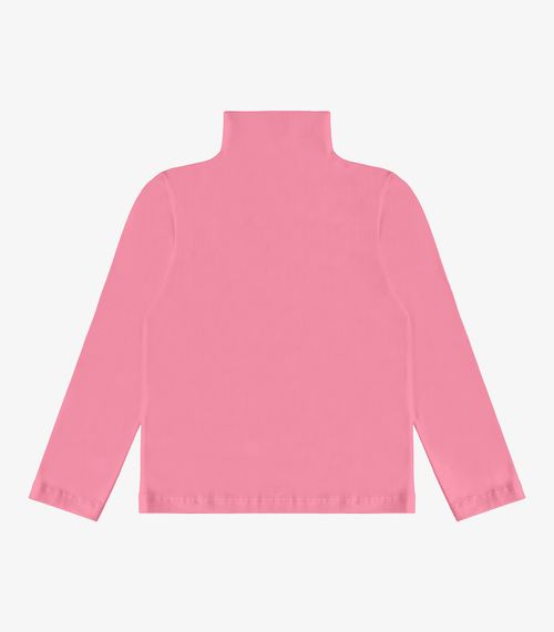 Blusa Manga Longa Infantil Gola Alta Rovitex Kids Rosa