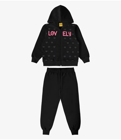 Conjunto Infantil Jaqueta Com Calça Rovi Kids Preto