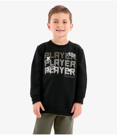 Conjunto Infantil Blusão Com Calça Rovi Kids Preto
