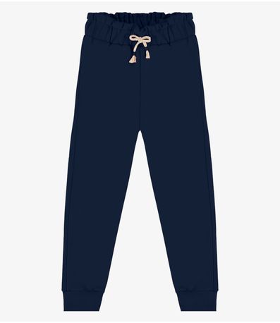 Calça Infantil Em Moletom Rovi Kids Azul