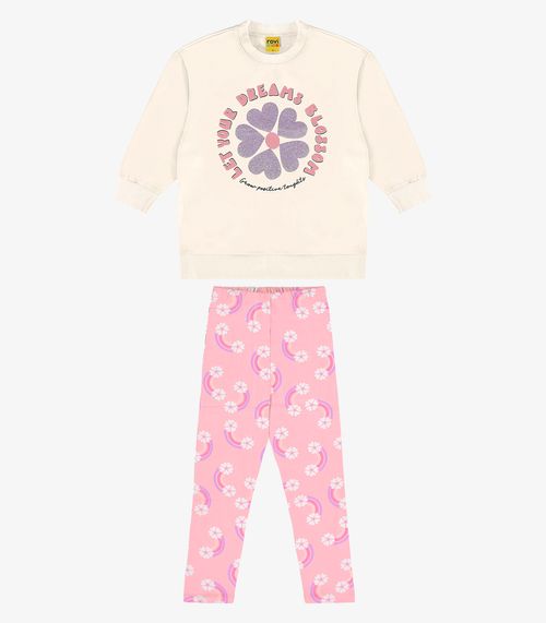 Conjunto Infantil Blusão Com Legging Rovi Kids Bege