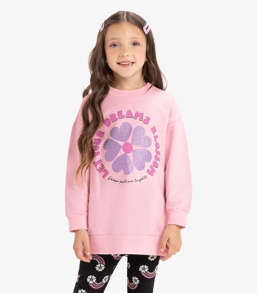Conjunto Infantil Blusão Com Legging Rovi Kids Rosa