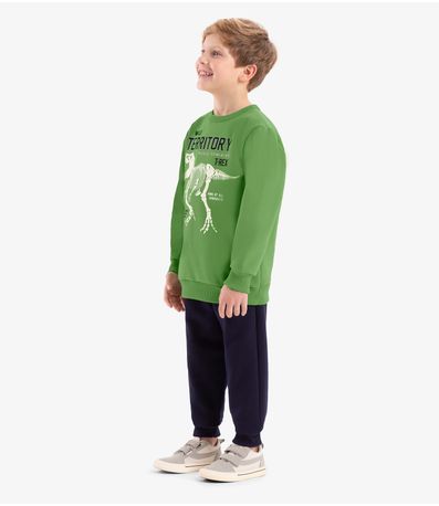 Conjunto Infantil Blusão Com Calça Rovi Kids Verde