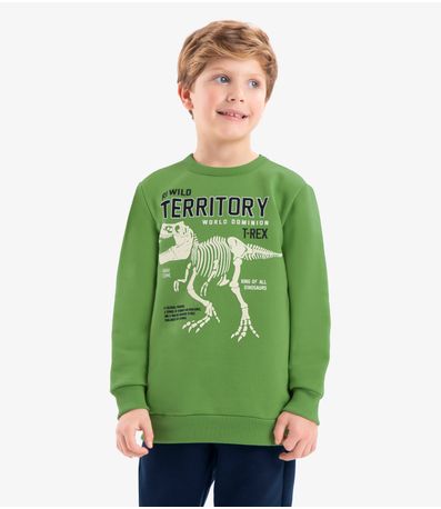 Conjunto Infantil Blusão Com Calça Rovi Kids Verde