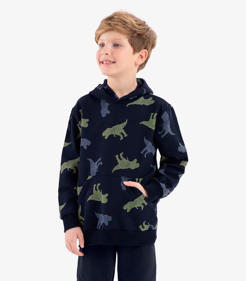 Conjunto Blusão Com Capuz E Calça Rovi Kids Azul