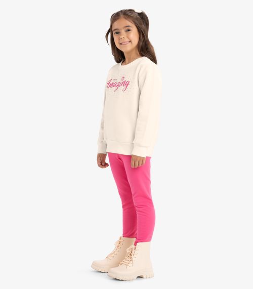 Conjunto Infantil Blusão Com Legging Rovi Kids Bege