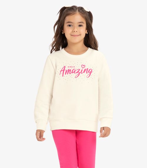 Conjunto Infantil Blusão Com Legging Rovi Kids Bege