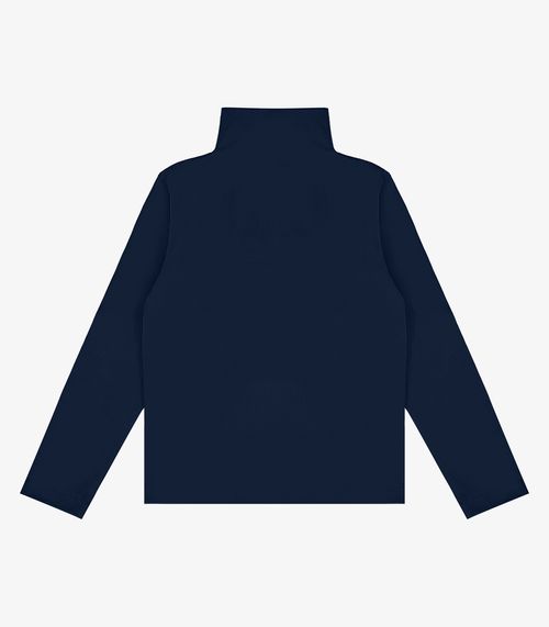 Blusa Manga Longa Infantil Gola Alta Rovitex Kids Azul