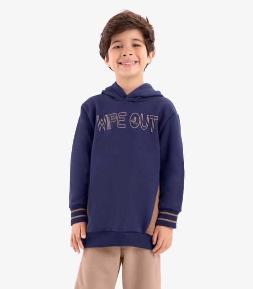 Conjunto Blusão Com Capuz E Calça Rovi Kids Azul