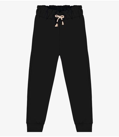 Calça Infantil Em Moletom Rovi Kids Preto