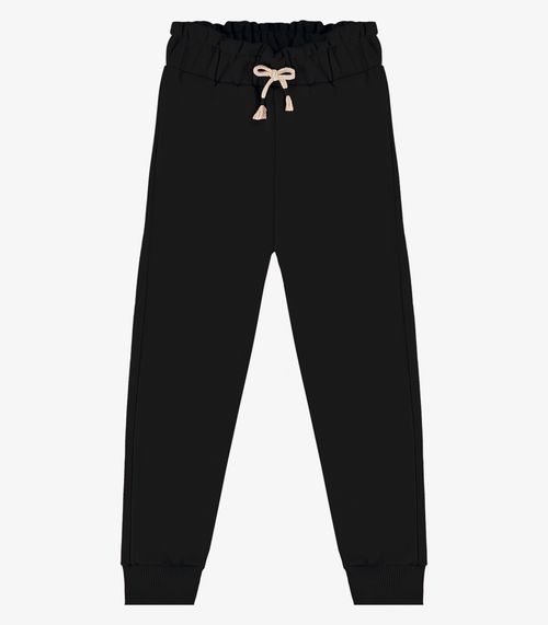 Calça Infantil Em Moletom Rovi Kids Preto