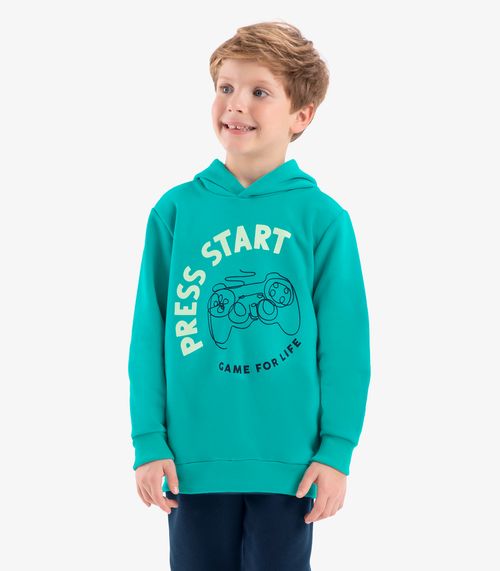 Conjunto Blusão Com Capuz E Calça Rovi Kids Verde