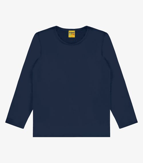 Camiseta manga longa malha térmica Rovi Kids Azul