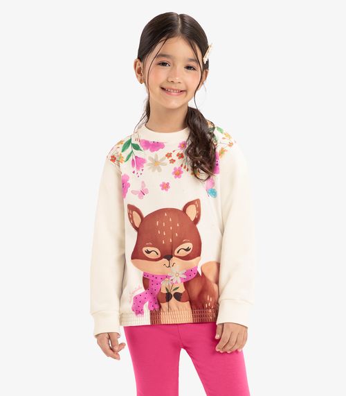 Conjunto Infantil Blusão Com Legging Rovi Kids Bege