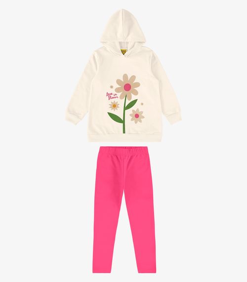 Conjunto Infantil Blusão Com Legging Rovi Kids Bege