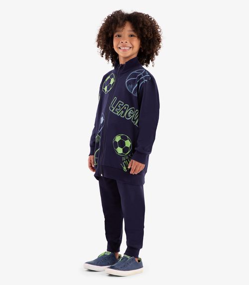 Conjunto Infantil Jaqueta Com Calça Rovi Kids Azul