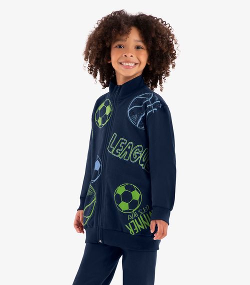 Conjunto Infantil Jaqueta Com Calça Rovi Kids Azul