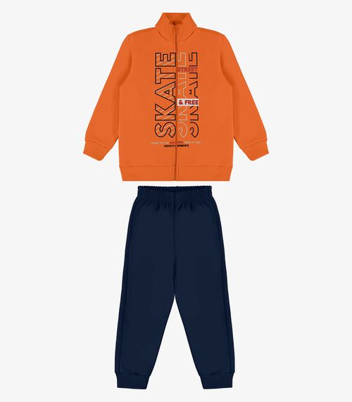 Conjunto Infantil Jaqueta Com Calça Rovi Kids Laranja