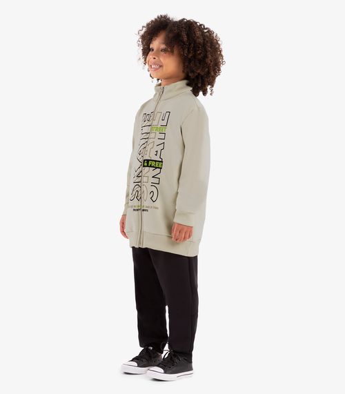 Conjunto Infantil Jaqueta Com Calça Rovi Kids Bege
