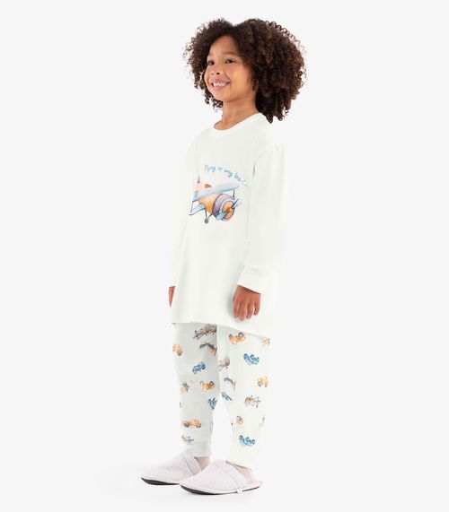 Pijama moletinho Rovi Kids Bege