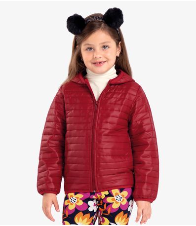 Jaqueta Infantil Feminina Em Microfibra Rovi Kids Vermelho
