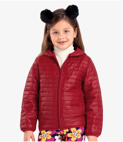 Jaqueta Infantil Feminina Em Microfibra Rovi Kids Vermelho