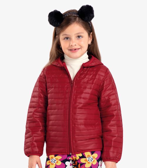 Jaqueta Infantil Feminina Em Microfibra Rovi Kids Vermelho