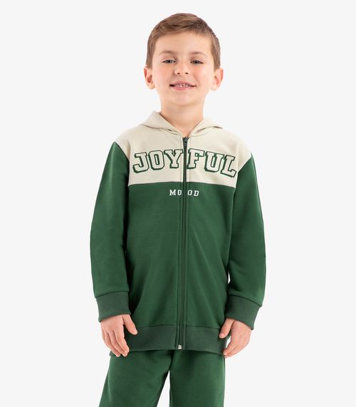 Conjunto Jaqueta Com Capuz E Calça Rovi Kids Verde