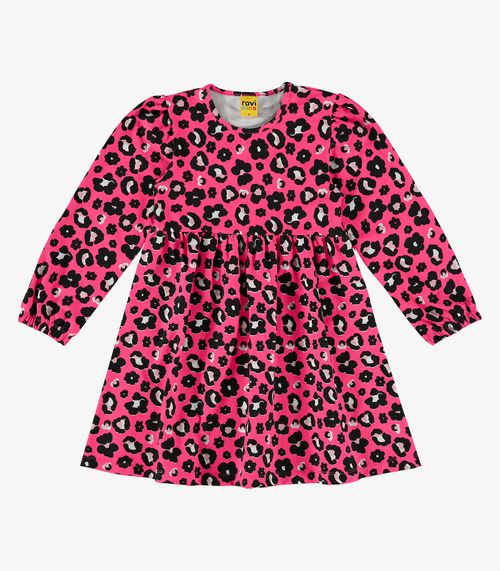 Vestido Infantil Manga Longa Rovi Kids Rosa