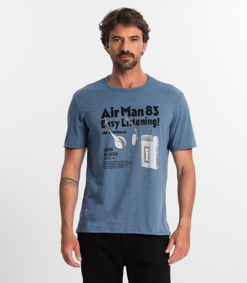 Camiseta Masculina Manga Curta Select Azul