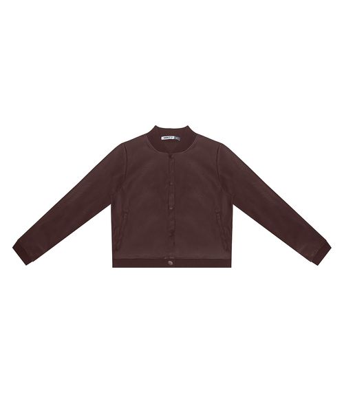Casaco Juvenil Feminino Material Sintético Minty Marrom