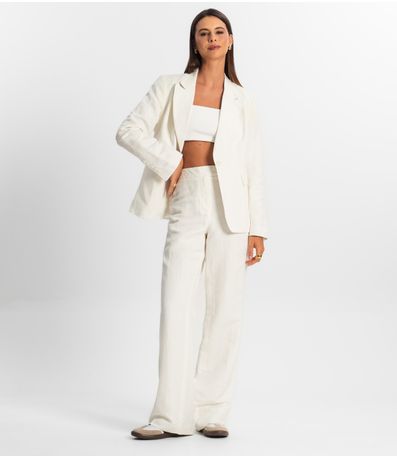 Calça Feminina De Alfaiataria Endless Branco