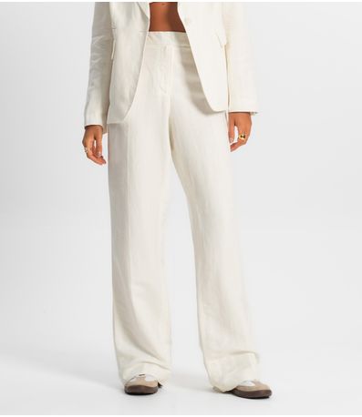 Calça Feminina De Alfaiataria Endless Branco