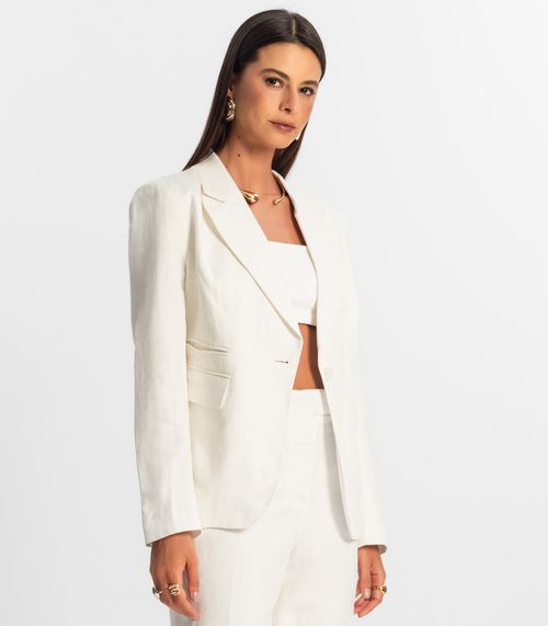 Blazer Feminino De Alfaiataria Endless Branco
