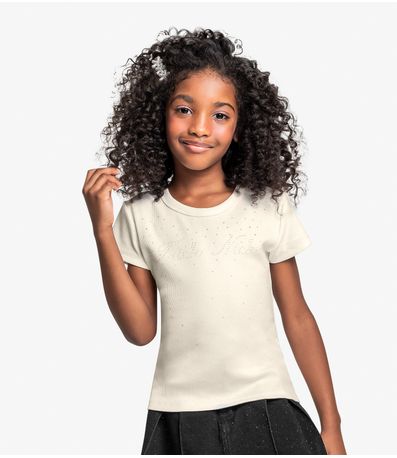 Blusa Infantil Em Ribana Trick Nick Bege