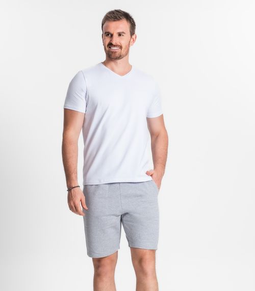 Bermuda Masculina Moletom Diametro Cinza