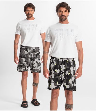 Kit 2 Bermudas Masculinas Estampadas Rovitex Sortida