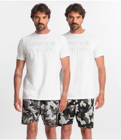 Kit 2 Bermudas Masculinas Estampadas Rovitex Sortida