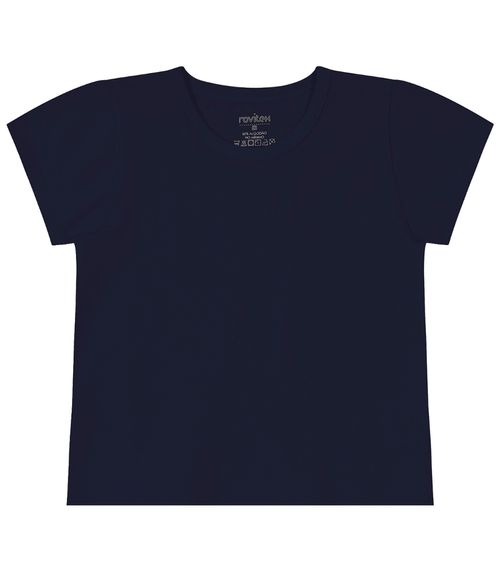 Blusa Básica Infantil Feminina Rovitex Kids Azul