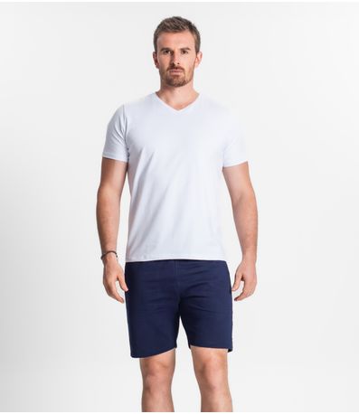Bermuda Masculina Plus Size Moletom Diametro Azul