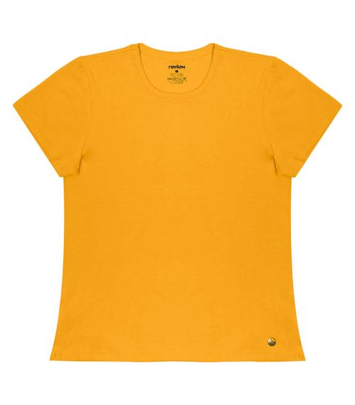 Blusa Feminina Cotton Leve Básica Rovitex Amarelo