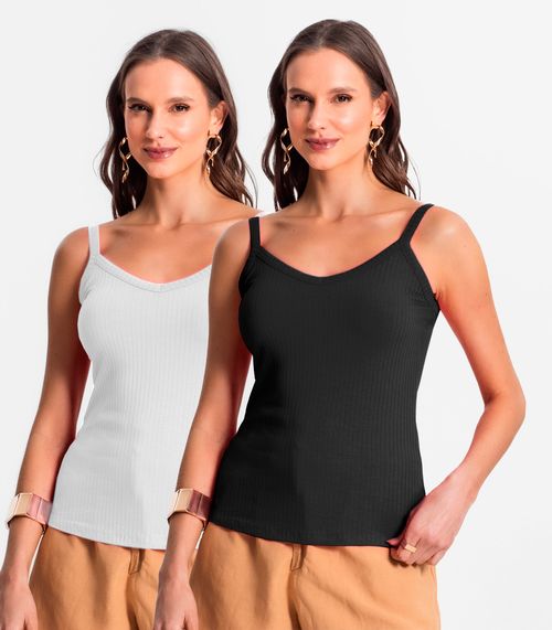 Kit 2 Blusas de Alça Feminina Select Sortido