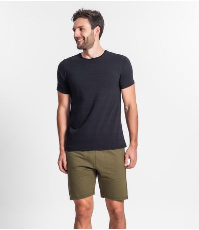 Bermuda Masculina Plus Size Moletom Diametro Verde