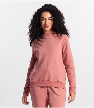 Blusão com Capuz Feminino Rovitex Rosa