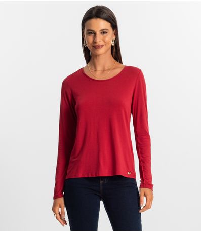Blusa Feminina Manga Longa Rovitex Vermelho